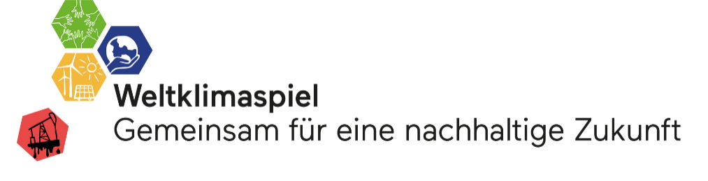 Logo Weltklimaspiel – Gemeinsam für eine nachhaltige Zukunft